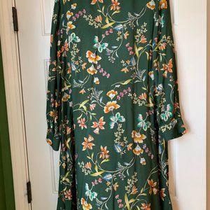 Multi patterned green dress